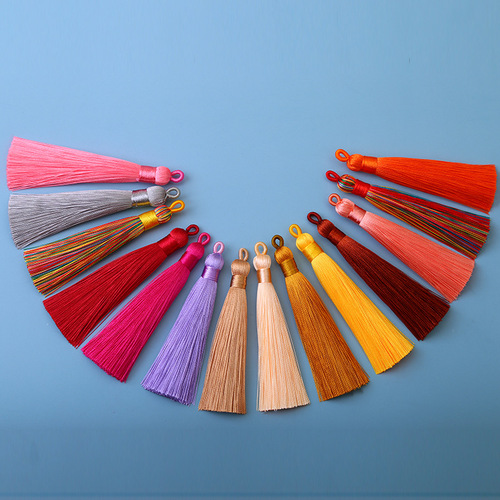 Facebook 8CM hoop tassel tassel mini ice silk hanging tassel accessories diy sachet bookmark pendant accessories wholesale