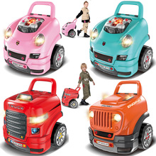 跨境拆装维修遥控跑车红外无线遥控玩具电动车带灯光声音车头外贸