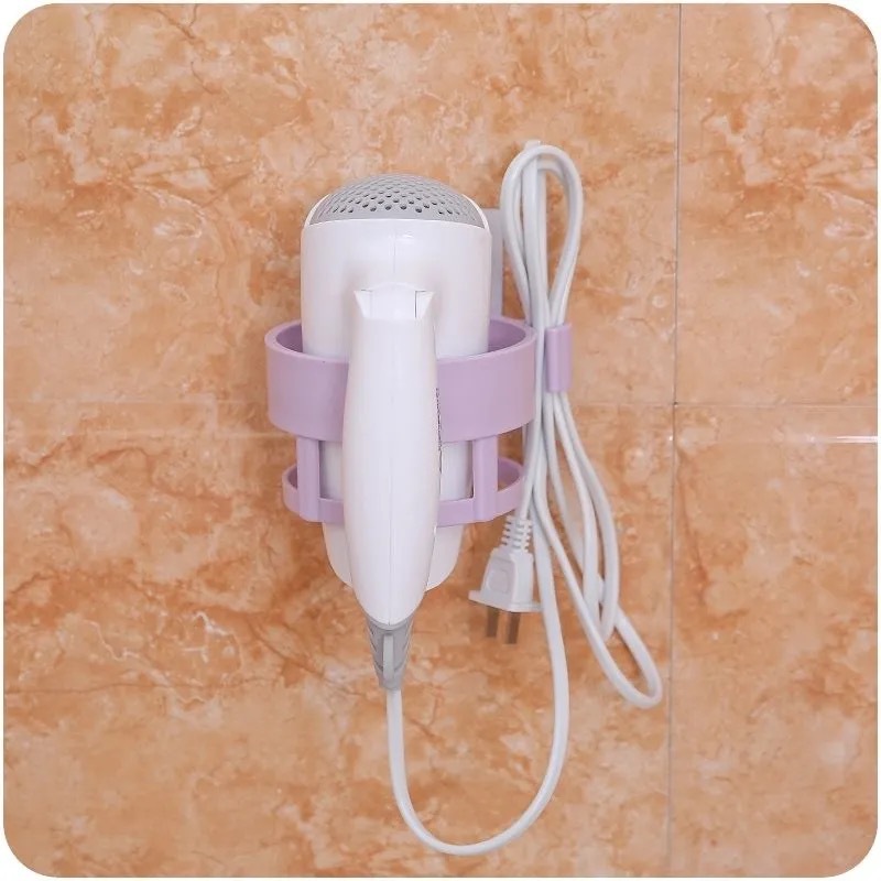 Baño sin perforaciones Secador de pelo rack inodoro secador de pelo rack de almacenamiento montado en la pared del hogar Secador de pelo rack de almacenamiento