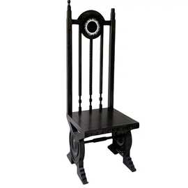 复古实木家用餐椅 新中式装饰椅 女王椅艺术餐桌椅子椅高背椅