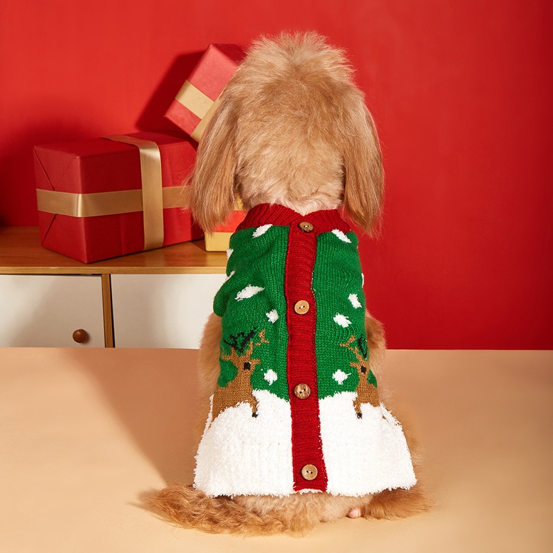 Weihnachtspullover für Haustiere, Weihnachtsbaum, Schneeflocke, Haustier_voghion.com