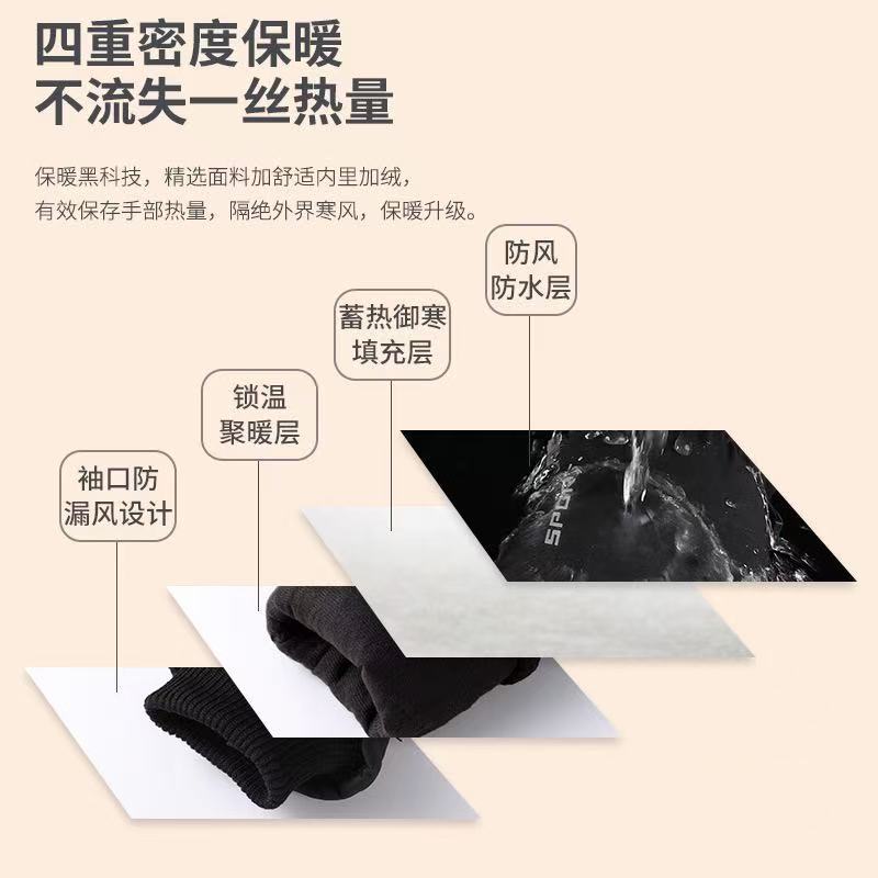 手套男冬季新款加绒加厚触屏蓄热保暖手套开车骑行防寒滑雪手套|undefined