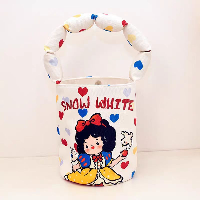 厂家定 制棉布手提袋水桶包女生便携外出购物手拎包可印logo礼品