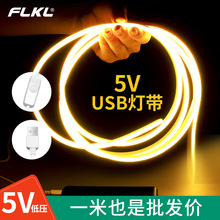 USB款5V低压柔性灯带直播补光氛围镜前灯电竞房装饰led霓虹灯批发