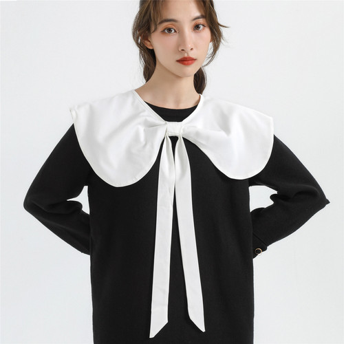 Japanese cute bow fake collar doll collar sweet big collar autumn and winter bow tie shawl tie knot outer style