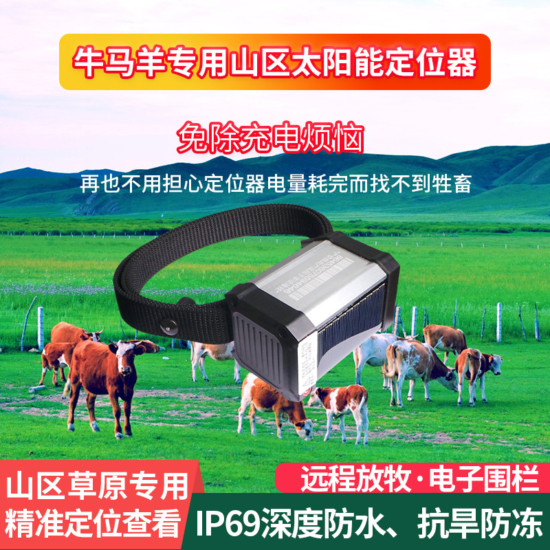 Solar 4g Beidou Gps Large-Scale Livestock Locator Mountain Grassland Grazing Tracking Artifact Trajectory Playback