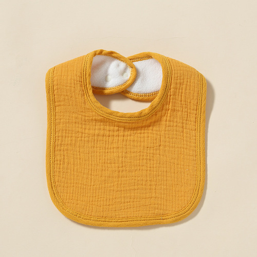 Baby thickened saliva towel, newborn baby supplies, pure cotton soft bib, food supplement, waterproof, anti-vomiting, cute bib