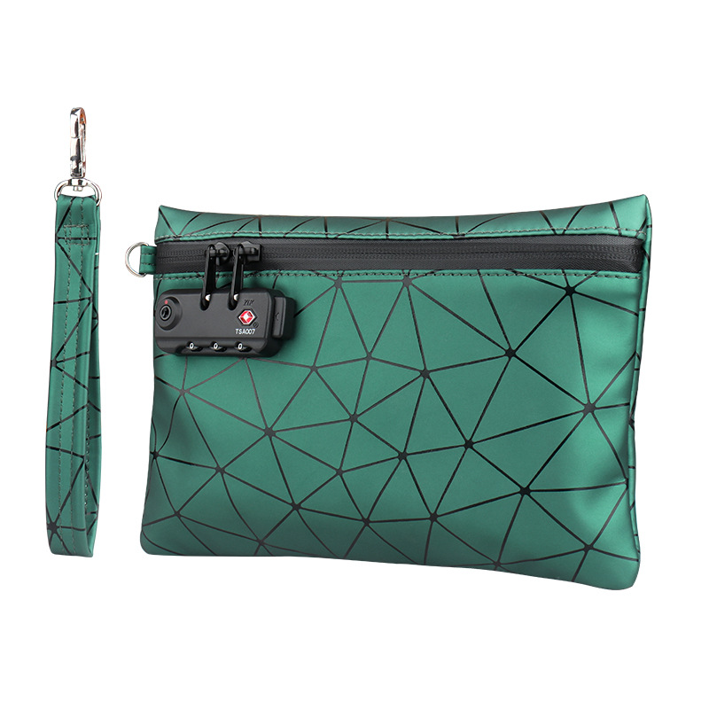 Tobacco Bag And Pipe Deodorant Bag Password Lock Leather Portable Pipe Bag