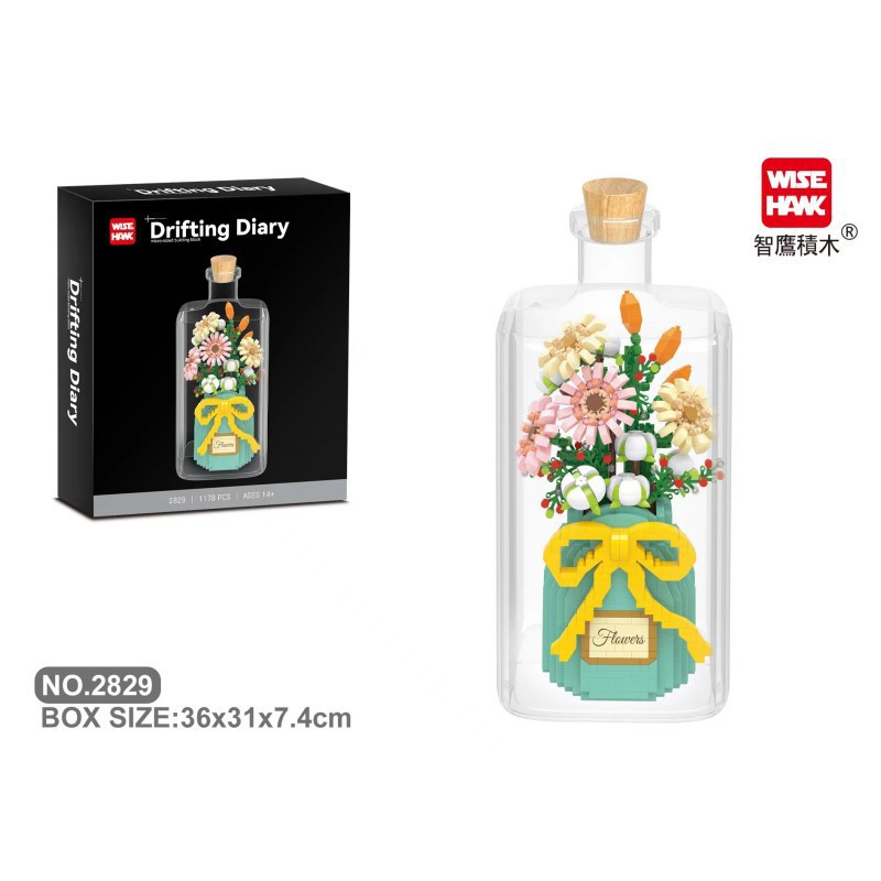 Bloque de construcción flor regalo de vacaciones Día del maestro Día de la madre asamblea al por mayor Día de la mujer recomendar bloque de construcción juguete regalo de niña