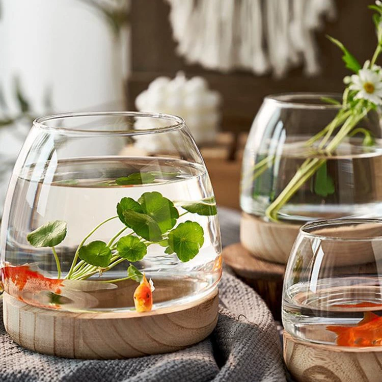 Прозрачный стеклянный аквариум новая гостиная маленькая бутылка для бетта