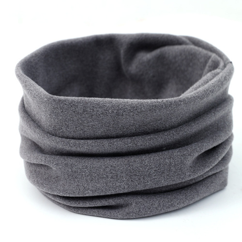 China Red Cashmere Fleece Plush Thicker Neck Gaiter for Warmth and Wind Protection, Neck Cover for Men and Women, Solid Color, Suitable for Autumn and Winter