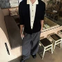 男女美式高领休闲毛衣