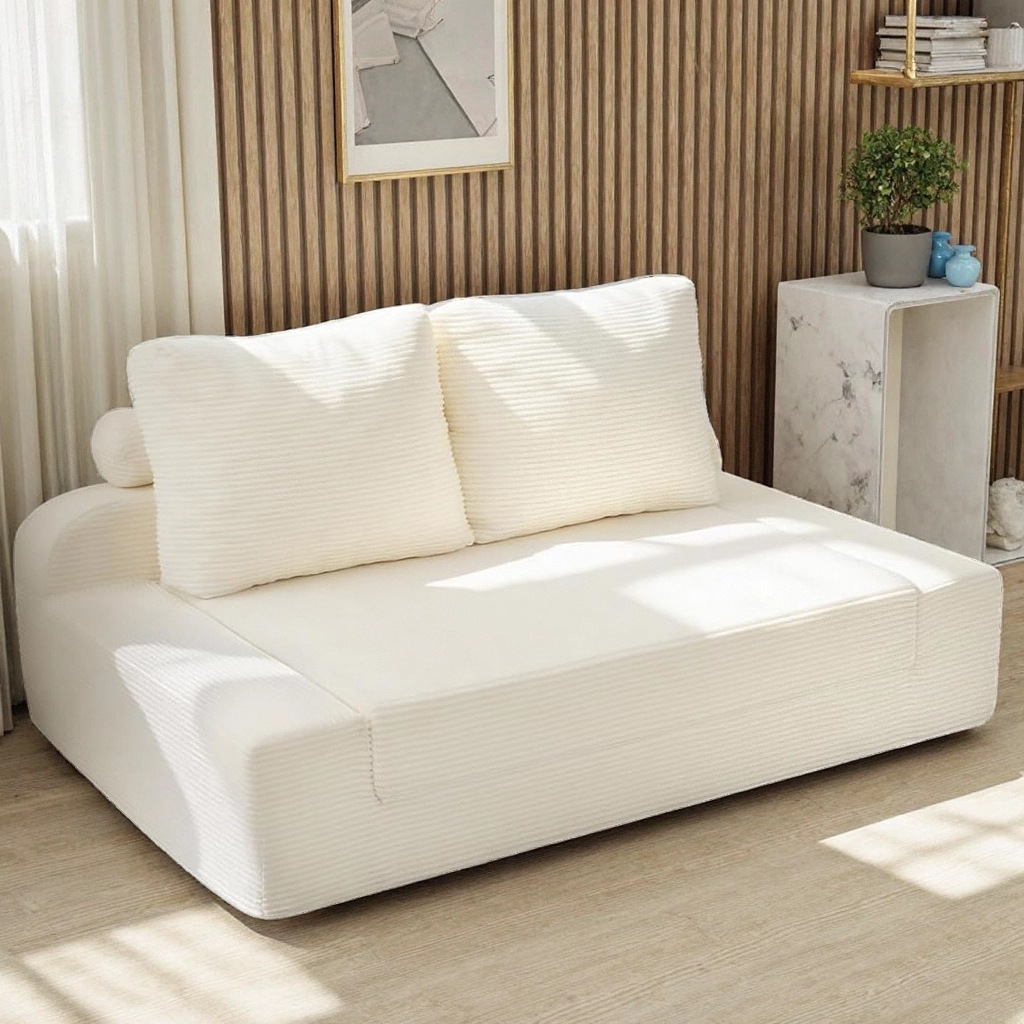 Foreign Trade Multifunctional Compression Sofa Bed High-Density Sponge Filling Foldable Corduroy Fabric Lazy Sofa Customization