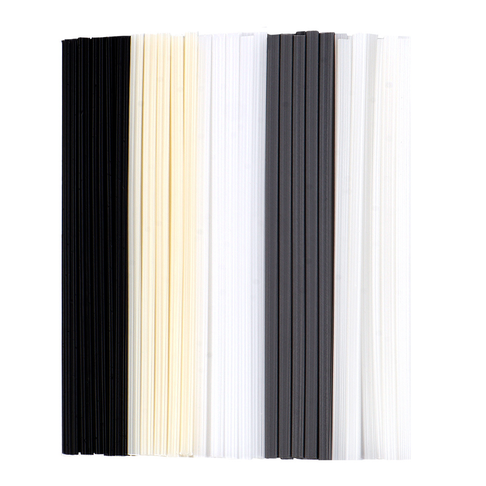 Electrodo de soldadura de plástico de color para reparación de parachoques de automóviles PP / PE / ABS / PVC blanco y negro electrodo plano de doble hebra image 5
