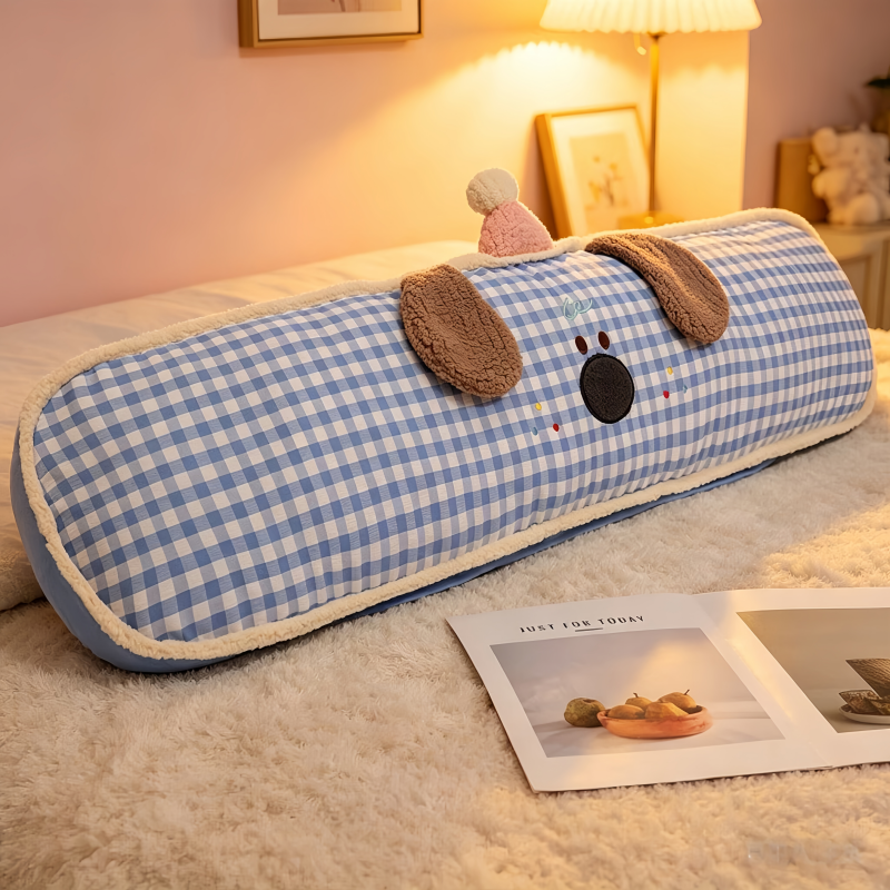 Círculos de dibujos animados almohada de brazo largo sofá cojín de dormitorio almohada de ocio dormitorio dormitorio de estudiantes dormir almohada de piernas