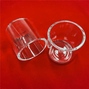 High Temperature Resistant Acid and Alkali Resistant Flats Bottom Transparent Quartz Melt Crucible Cylindrical Quartz Glass Crucible