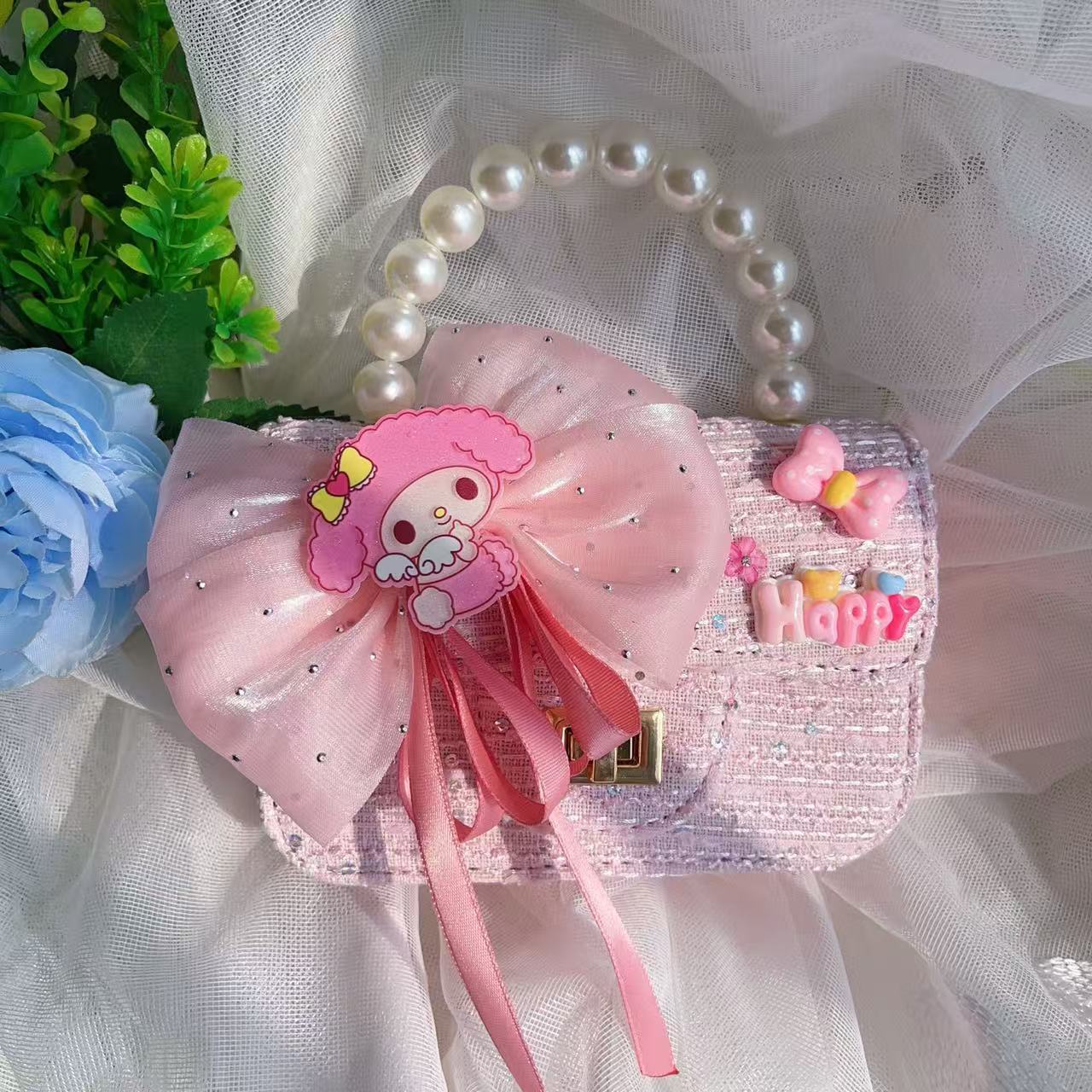 Nuevo tipo de bolsos para niños, bolsos de moda, bolsos de princesa de viento, bolsos portátiles lindos para chicas, bolsos de red para bebés.