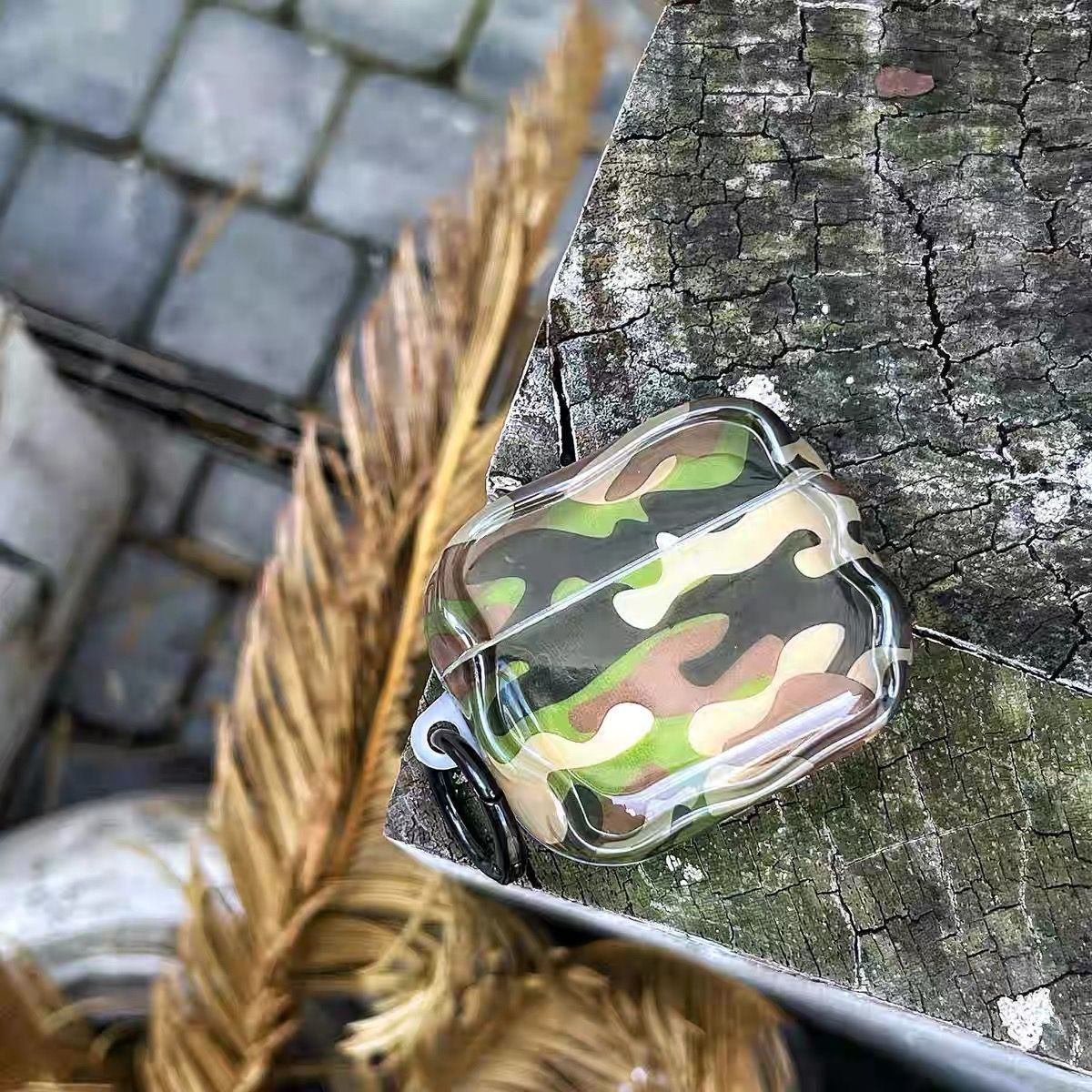 Camuflado verde militar para AirPodspro2 Apple Bluetooth cubierta nueva AirPods 4 generación de auriculares cubierta 5