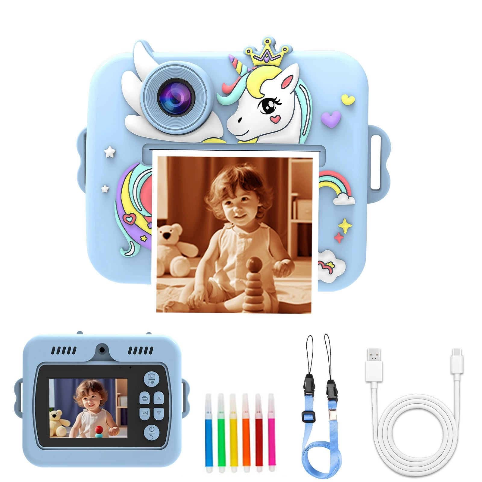 (Cross-border trading), polaroid, cartoon camera