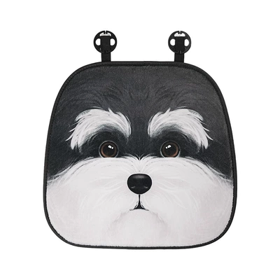 Winter plush car seat cushion, cartoon cute single-piece car seat pad, universal warm and thickened car seat cover (Seat cushion, seat cover) - rabbit-fur-three-dimensional-schnauzer-seat-cushion-for-the-front-row