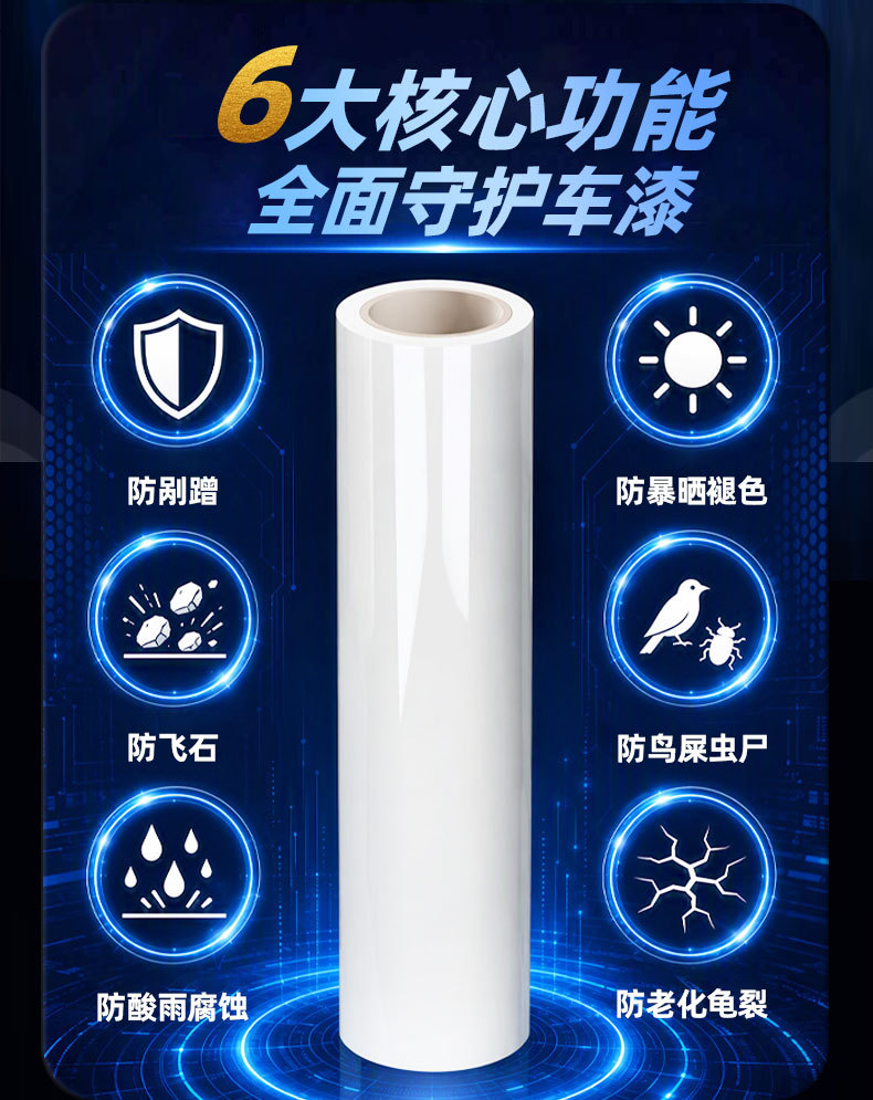 Tpu Self-Healing Invisible Car Film, Anti-Scratch, Anti-Yellowing, Transparent Car Film, Car Paint Protection Film, Factory Wholesale