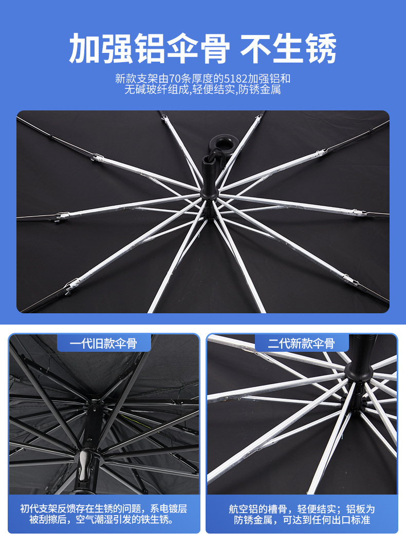 Car sunshade umbrella drawstring glass fiber sunshade without middle rod sunshade sun shield to print