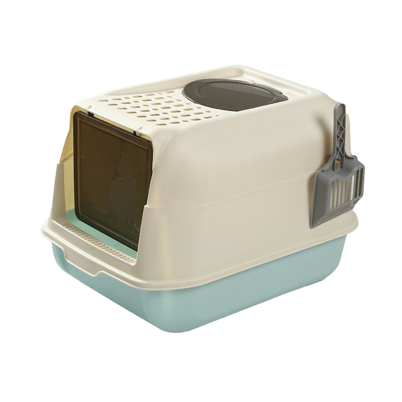 Pipitao caja de arena para gatos de primera entrada, caja de arena para gatos totalmente cerrada de gran tamaño, baño para gatos, productos para gatos