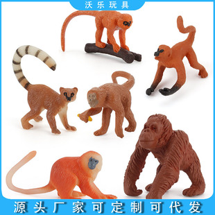 Export Supply simulation animal monkey solid cognitive decoration model long tail monkey golden monkey spider monkey orangutan