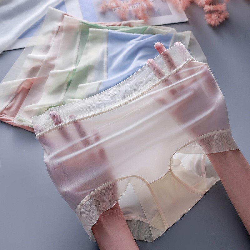 Ice Silk Naked Mask Underwear Ultra-thin High Waist Seamless Women's Paclitaxel Breathable High Elastic chubby girl plus size Underwear Ice Silk Naked Mask Underwear Ultra-thin High Waist Seamless Women's Paclitaxel Breathable High Elastic chubby girl plus size Underwear