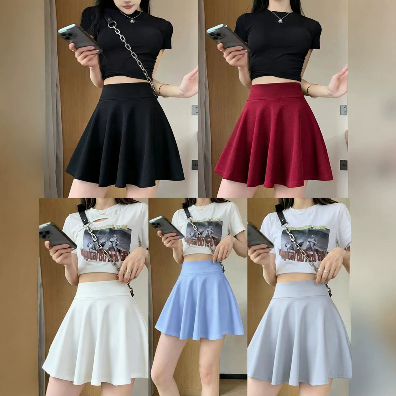 New women's slim-fit versatile skirt, girls' sporty single-layer pleated skirt, spring and summer fashion sundress New women's slim-fit versatile skirt, girls' sporty single-layer pleated skirt, spring and summer fashion sundress