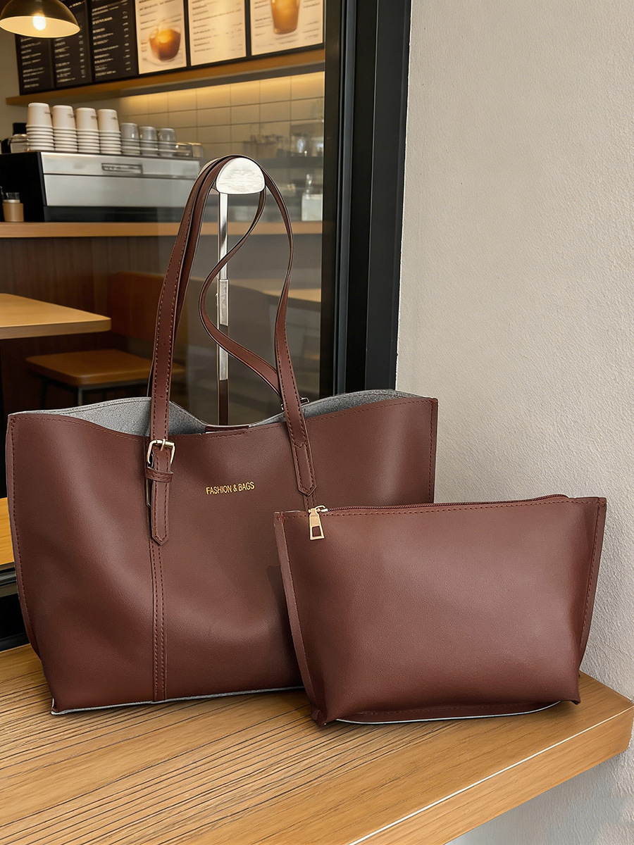Bolso de mujer de gran capacidad retro 2026 nuevo bolso de hombro bolso de viaje versátil bolso de dos piezas bolso de mujer image 5