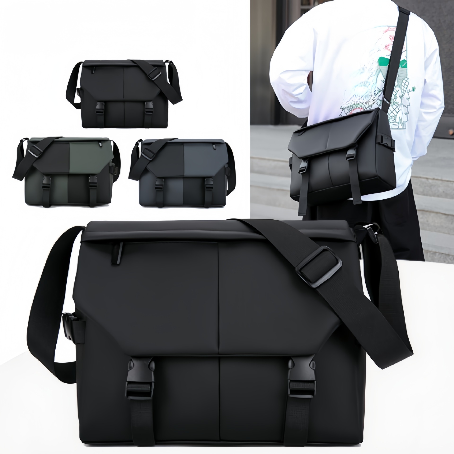 men's capacious one-shoulder bag