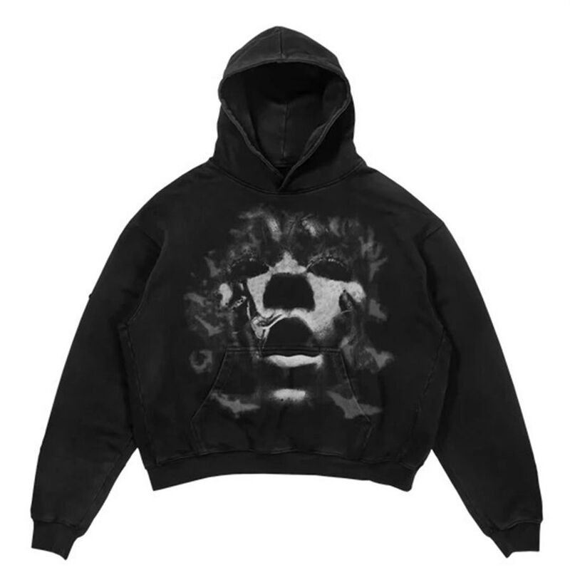 Designer Men's Hooded Sweatshirt Gothic Hip-Hop Style High Quality Casual Men's Street Sports Y2K Hooded