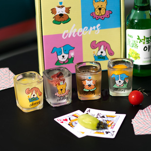 Shochu Cup One or Two Zoo Liquor Glasses One Chit Glass Home Party Girlfriend Cute Spirits Glass