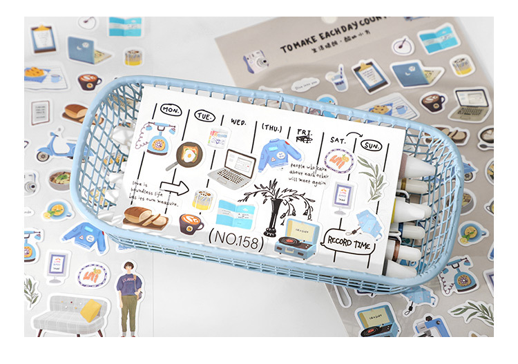 Infeel.me生活晴朗系列不干胶贴纸生活日常小物手帐装饰文具贴纸详情12