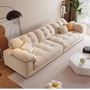 Cream Fengyunduo Sofa Living Room Small Apartment Modern Simple Sofa Stand Home Single New Fabric Sofa
