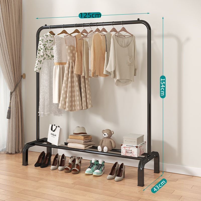 Percha de secado de ropa para piso de dormitorio doméstico balcón colgante de aire plegable dormitorio de estudiantes simple almacenamiento de ropa barra fría