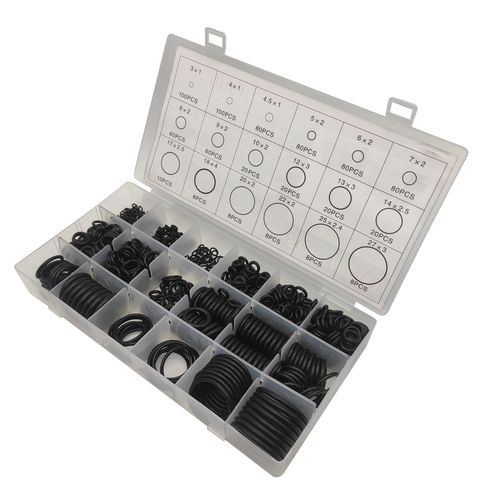770pcs 18 specifications nitrile rubber black apron sealing ring O-ring high temperature resistant nitrile rubber ring set