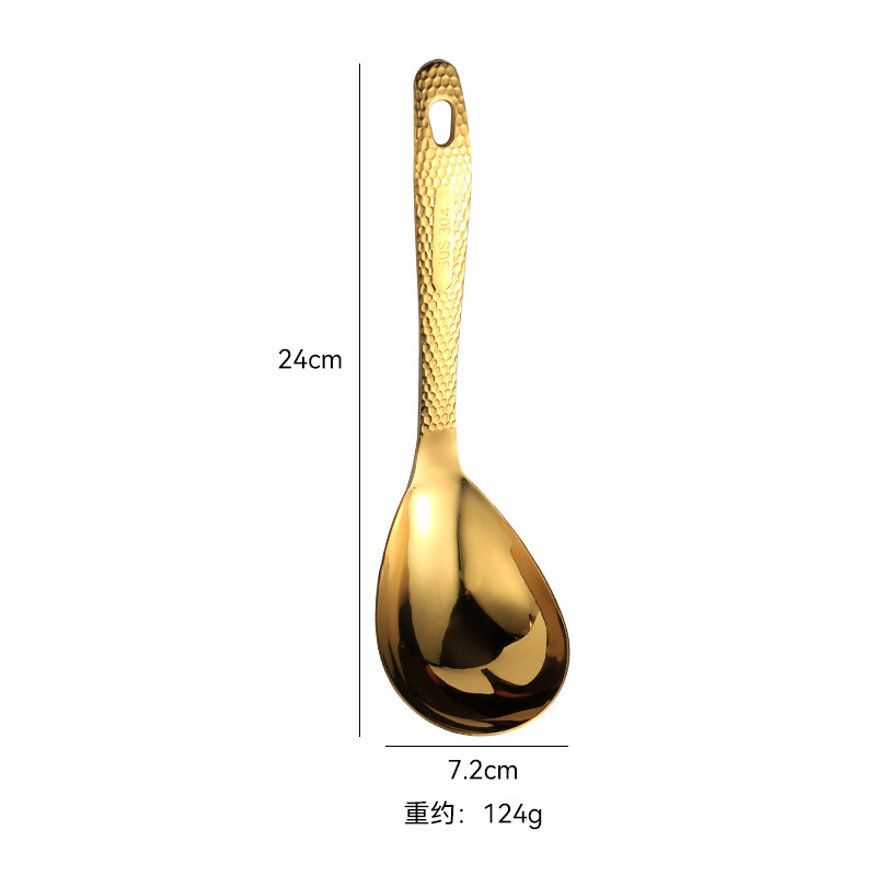 304ステンレス共通スプーン厚いバイキング分菜大さじ漏れスプーン食堂ホテル専用分菜スプーン|undefined