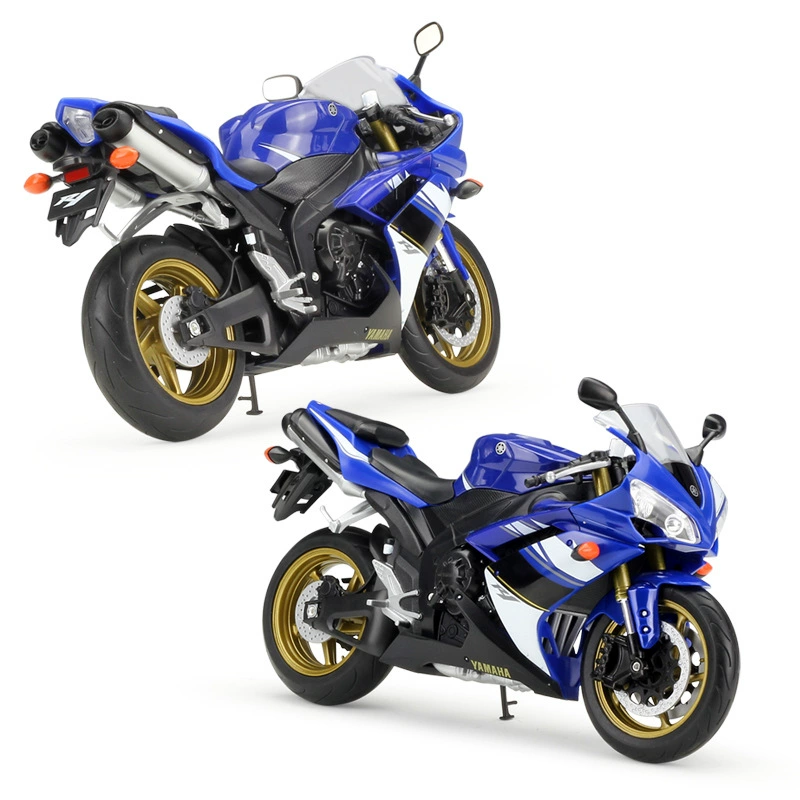 WELLY Yamaha металлический мотоцикл, реалистичная минифигура, масштаб 1:10