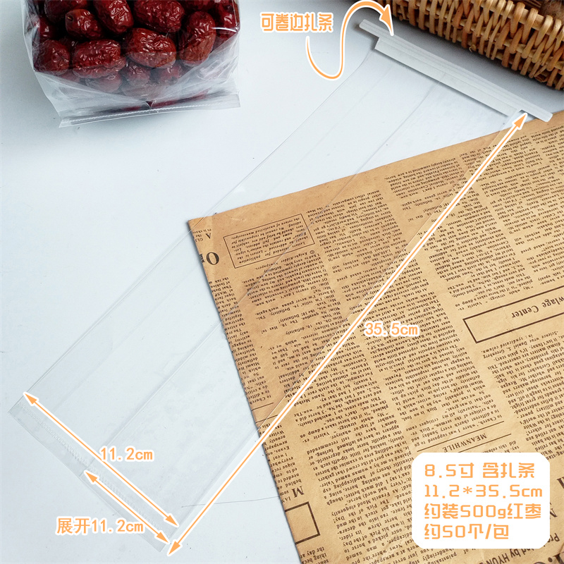 Bolsa de órgano tailandesa con sello mecánico, bolsa de sello de frutas secas, granos, bolsas de sello de pan, bolsas de sello de pasteles