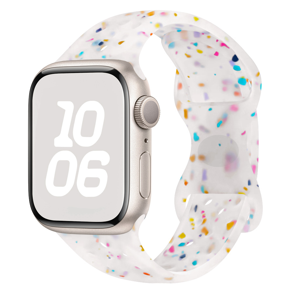 Aplicable para AppleWatch Apple Watch iWatch9ultraSE Butterfly agujero agujero agujero colorido pulsera de pulsera