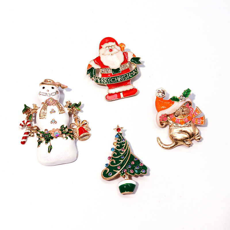 2023 Wholesale of new vintage high-end enamel brooch, cartoon snowman cute style jewelry