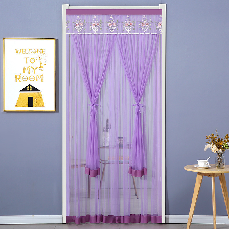 No-Drill Mosquito Net Door Curtain Fabric Trendy Gauze Curtain Bedroom Lace Door Curtain Partition Curtain 2023 Spring Hanging Double-Layer No-Drill Mosquito Net Door Curtain Fabric Trendy Gauze Curtain Bedroom Lace Door Curtain Partition Curtain 2023 Spring Hanging Double-Layer