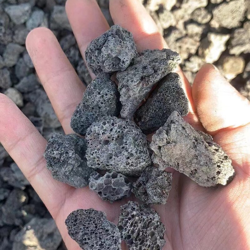 Wholesale Black Red Volcanic Stone Raw Stone Fish Tank Landscape Stone Natural Volcanic Lava Rock Filter Pad Particles