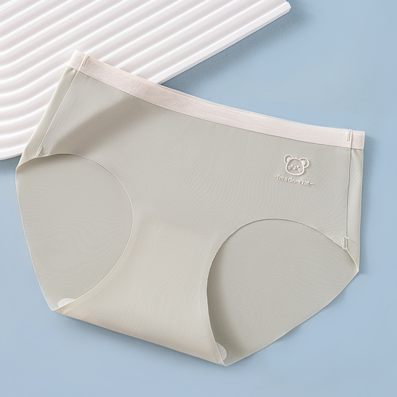 Pantalones cortos de crecimiento sin costuras de seda de hielo fino de verano para niños entrepierna de algodón puro antibacteriano y transpirable niña triángulo refrescante