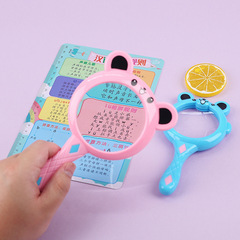 Children's cartoon magnifying glass anti-fall handheld toy kindergarten baby high-definition primary school student science experiment