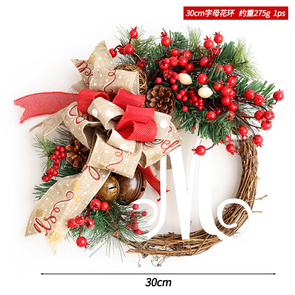 Cruzar la frontera Americana M guirnalda de Navidad puerta colgante decoración corredor decoración ratán anillo Poria ratán Garland decoraciones de Navidad
