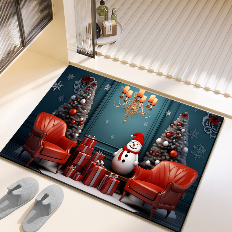 クリスマス浴室滑り止め珪藻泥マットトイレ吸水速乾じゅうたんマットトイレ浴室マット|undefined