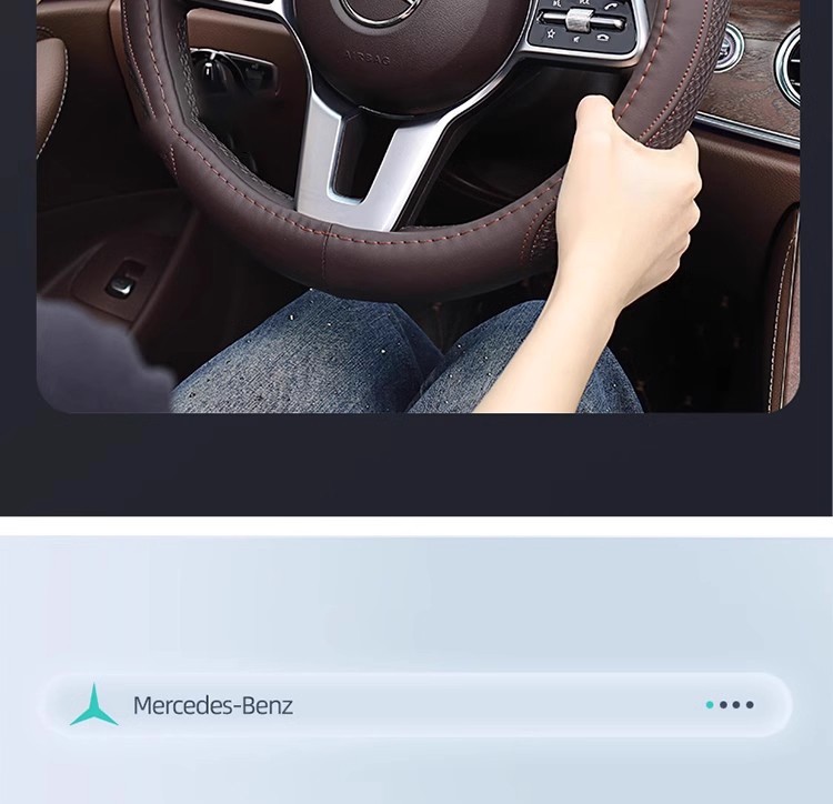Cross-Border Car Steering Wheel Cover, Universal for All Seasons, Non-Slip, Wear-Resistant, Sweat-Absorbent, High-End Steering Wheel Cover, Car Supplies